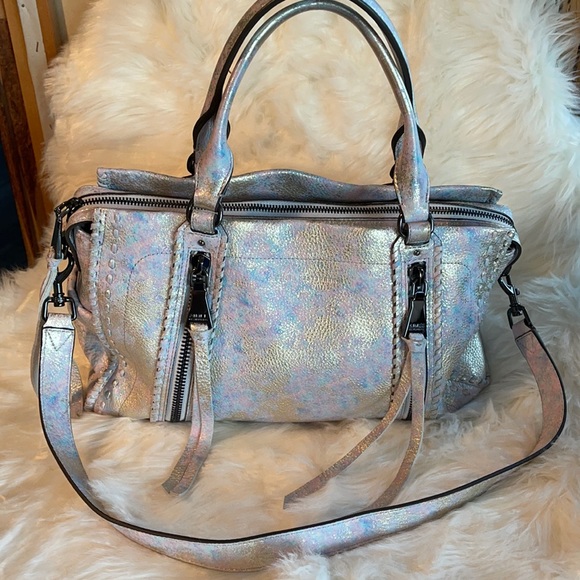 Aimee Kestenberg Handbags - Aimee Kestenberg Bali Satchel Opal Metallic